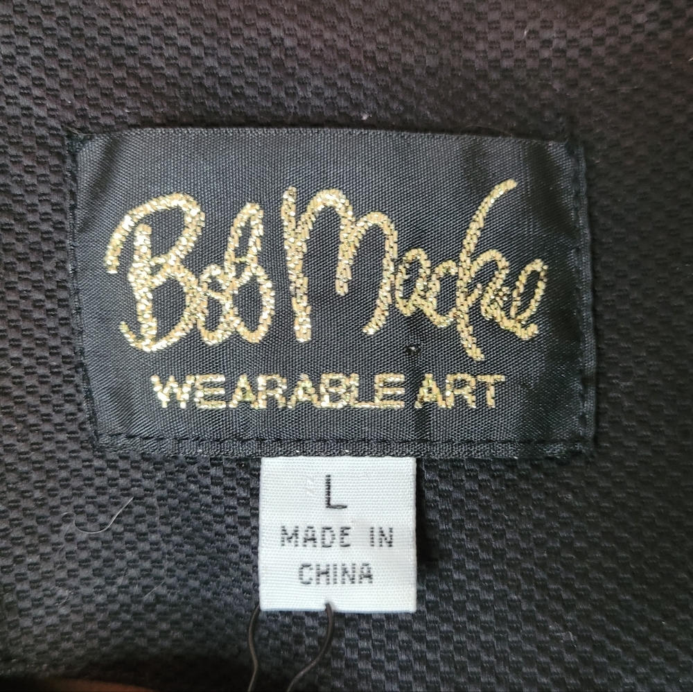 Bob Mackie Black Wearable Art Jacket - image 4